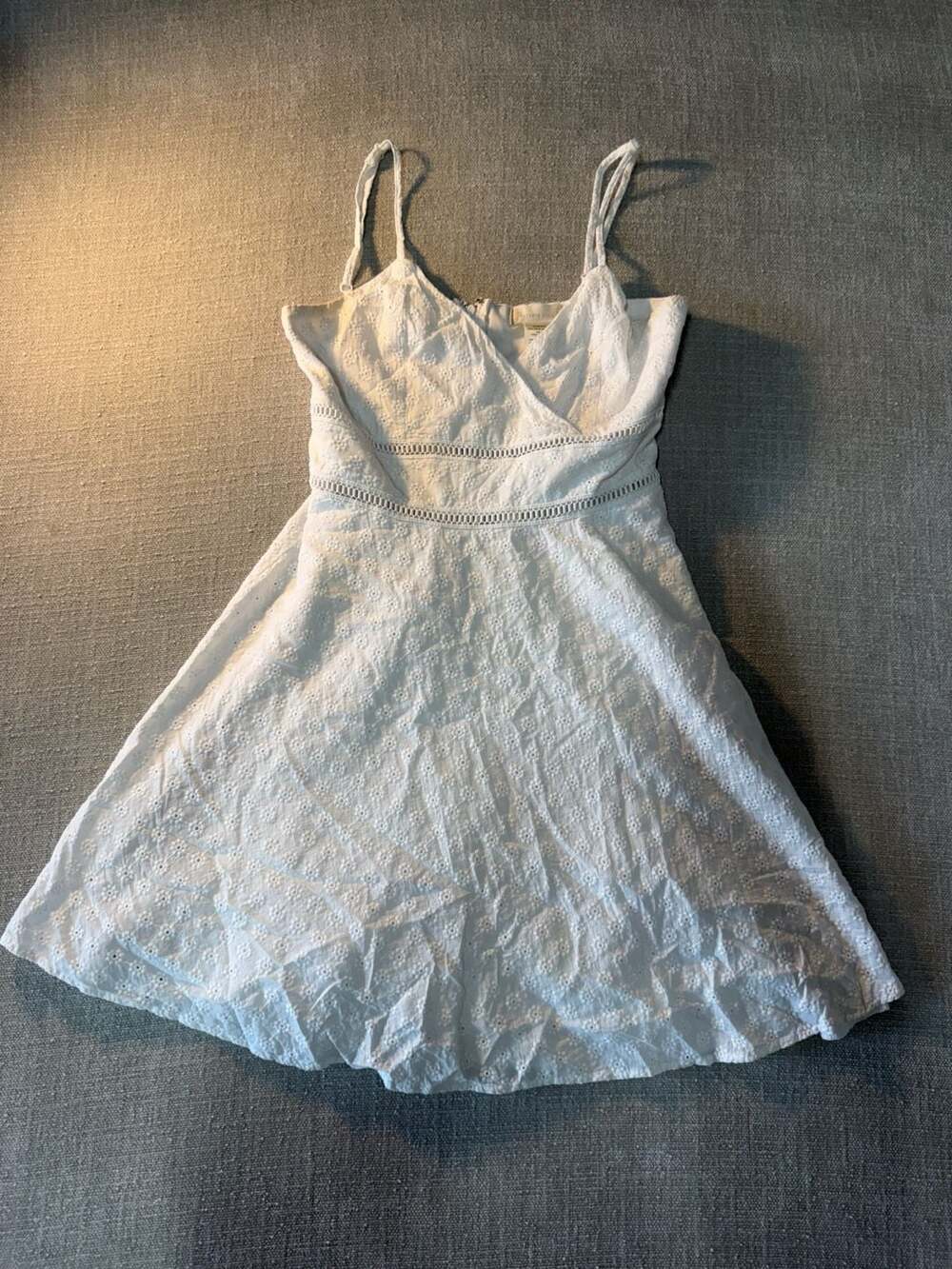 Altano State White Eyelet Lace Mini Dress